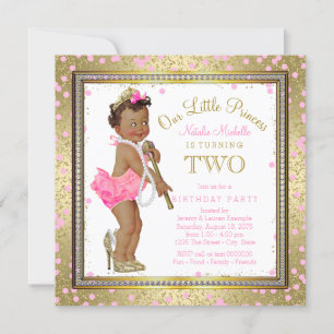 Ethnic Princess 2nd Birthday Party Invitation