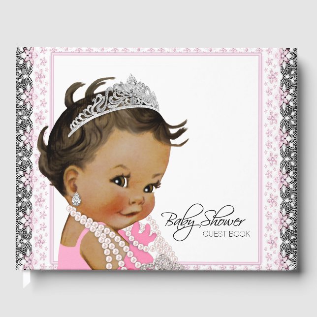 Ethnic Princess Baby Shower Guest Book (Front)