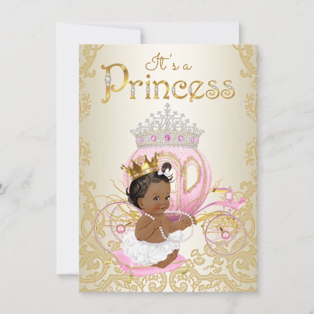 Ethnic Princess Baby Shower Invitations (Front)