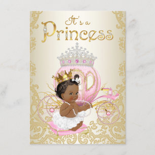 Ethnic Princess Baby Shower Invitations
