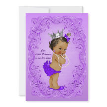 Ethnic Princess Baby Shower Ornate Purple Frame