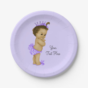Ethnic Princess Baby Shower Paper Plate