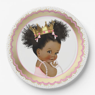 Ethnic Princess Baby Shower Paper Plate