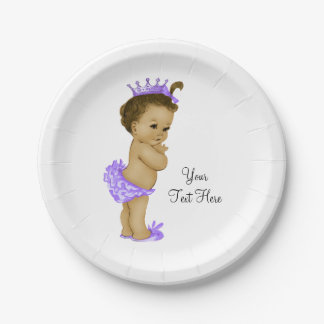 Ethnic Princess Baby Shower Paper Plate