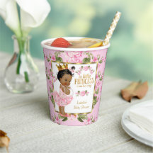 Ethnic Princess Baby Shower Pink Gold Rose Floral
