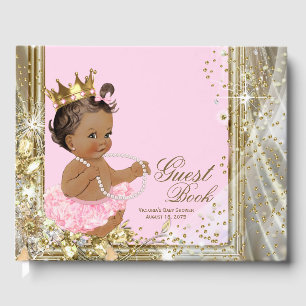 Ethnic Princess Ballerina Baby Shower Guest Book
