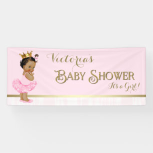 Ethnic Princess Ballerina Tutu Baby Shower Banner