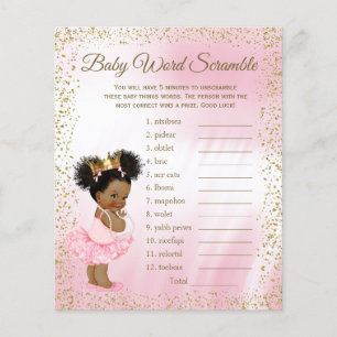 Ethnic Princess Tutu Girl Baby Shower Games
