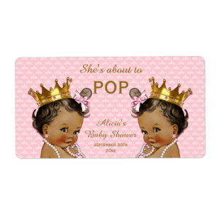 Ethnic Princess Twins Mini Champagne Label