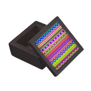 Ethnic Psychedelic Texture Pattern Gift Box