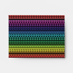 Ethnic, rainbow ornament envelope