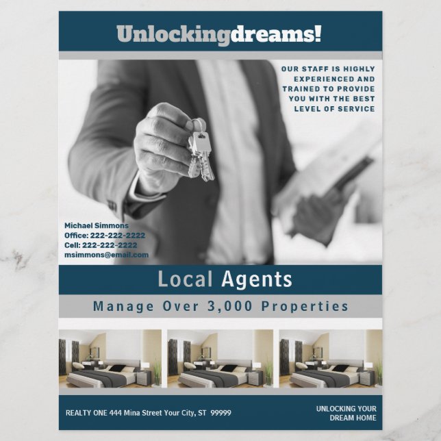Ethnic Real Estate Realty Customisable Flyer (Front)
