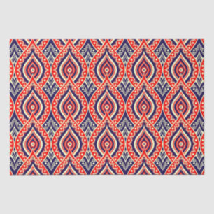 Ethnic red-gold colour Indian flower pattern Tissue Paper