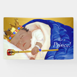 Ethnic Royal Prince Baby Shower Banner