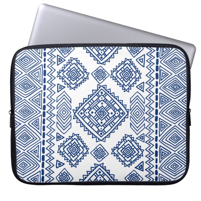 Ethnic seamless geometric pattern laptop sleeve (Front)
