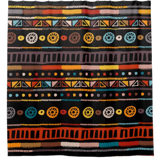 Ethnic seamless in native style. pattern with Amer Shower Curtain (Front)