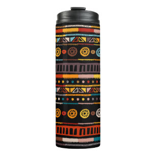 Ethnic seamless in native style. pattern with Amer Thermal Tumbler