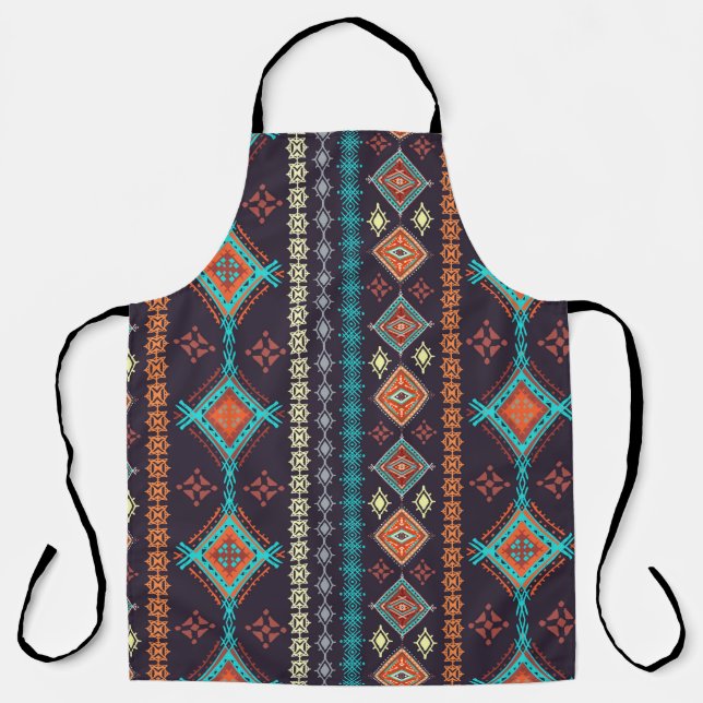 Ethnic seamless pattern apron (Front)