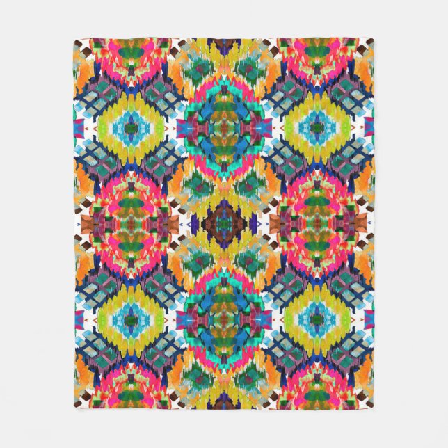 Ethnic seamless pattern. Ethnic boho ornament. Rep Fleece Blanket (Front)