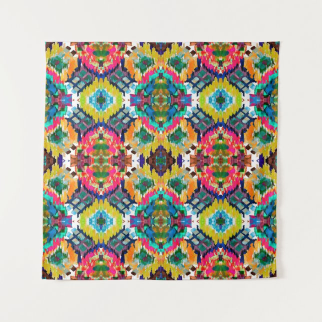 Ethnic seamless pattern. Ethnic boho ornament. Rep Tapestry (Front)