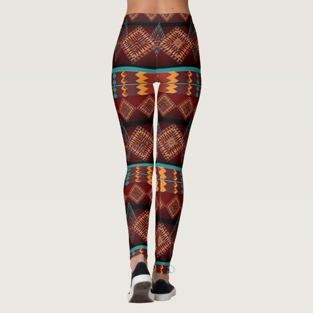 ethnic seamless pattern leggings (Back)