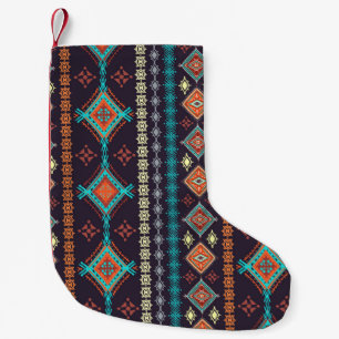 Ethnic seamless pattern small christmas stocking