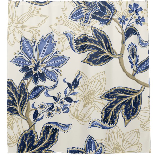 Ethnic seamless pattern with Indian ornament. Vint Shower Curtain (Front)