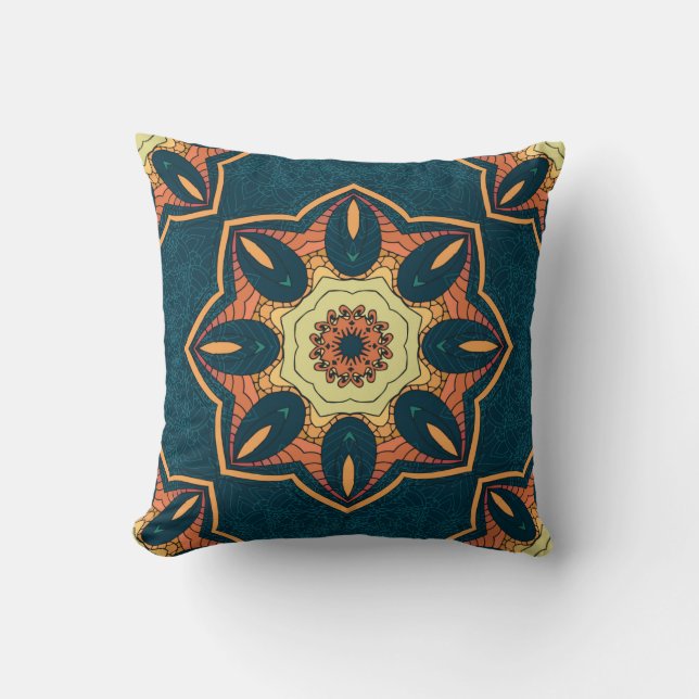Ethnic seamless pattern with mandala. illustration cushion (Front)