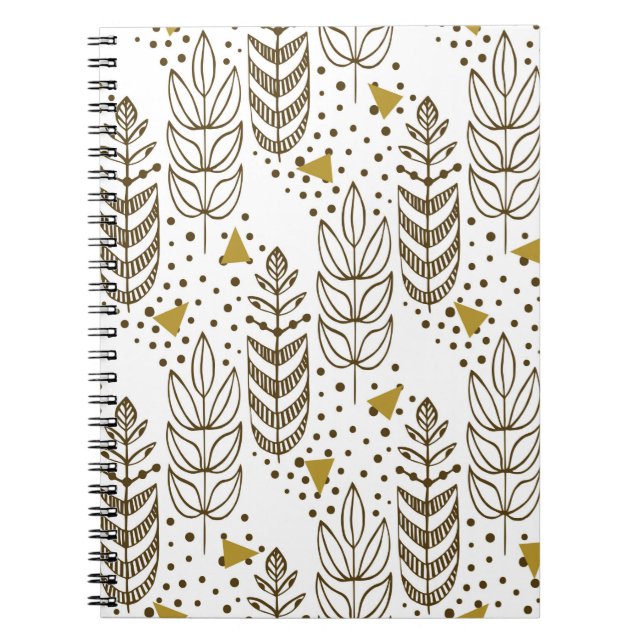 Ethnic seamless pattern with stylish trees. Endles Notebook (Front)