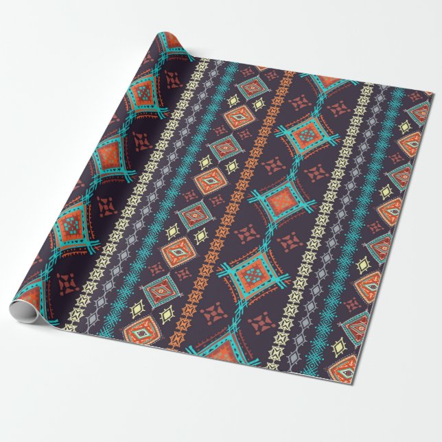 Ethnic seamless pattern wrapping paper (Unrolled)
