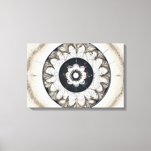 Ethnic Shapes Modern Colourful Wrapped Art Canvas  Print (Front)