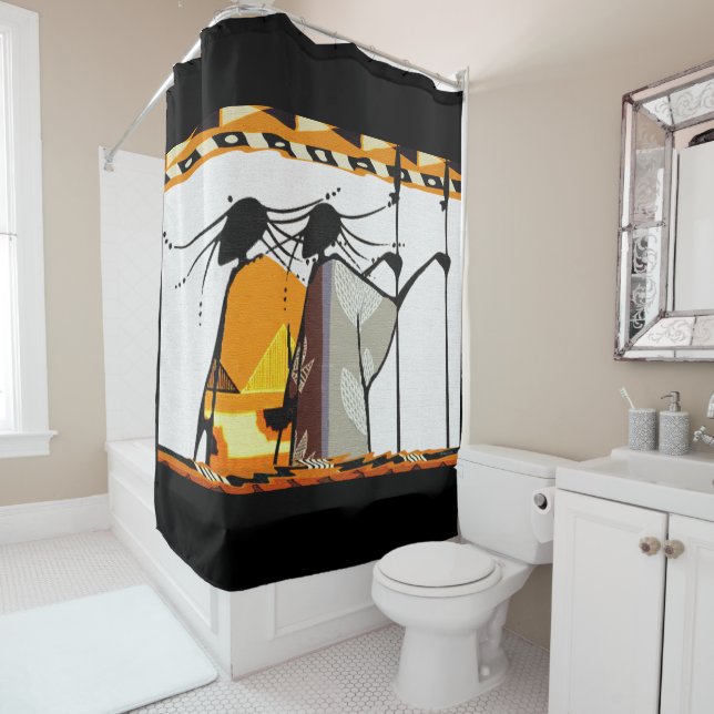 Ethnic Shower Curtain (In Situ)