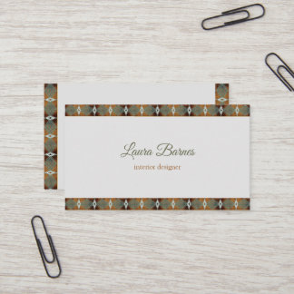  Ethnic southwest design. Text.   Business Card