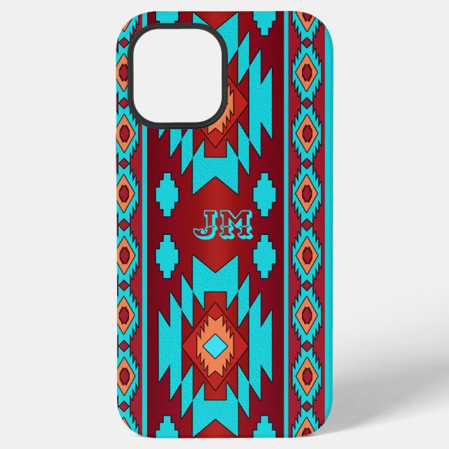Ethnic southwestern geometric aztec pattern.   iPhone case (Back)