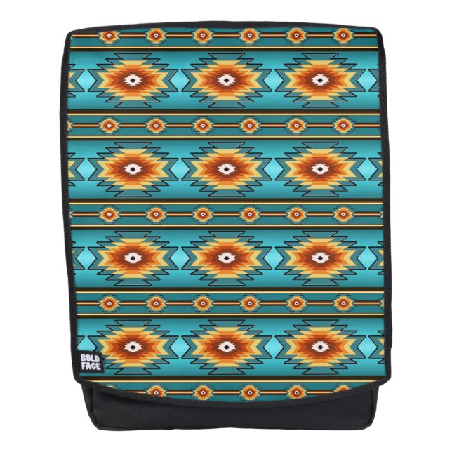 Ethnic Southwestern Indians Geometric pattern Backpack (Front)