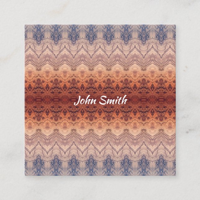 Ethnic southwestern pattern. square business card (Front)