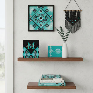 Ethnic squares personalised plaque