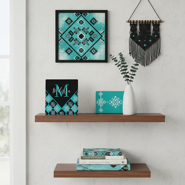 Ethnic squares personalised  plaque (Creator Uploaded)