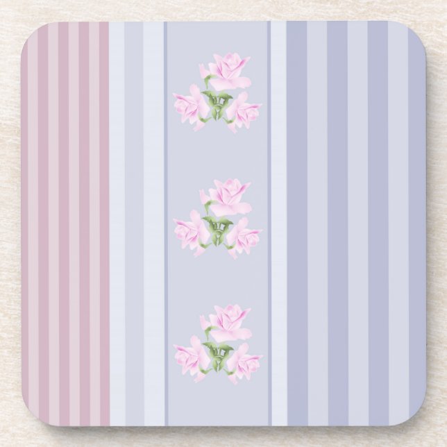ethnic, striped, patchwork coaster (Front)
