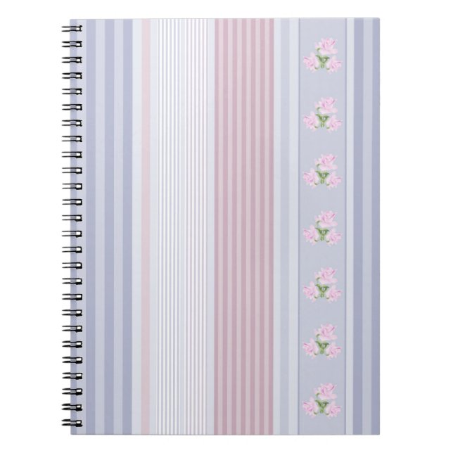 ethnic, striped, patchwork notebook (Front)