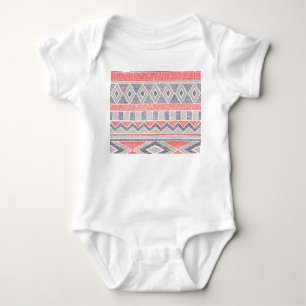 Ethnic Striped Tribal: Handmade Vintage Baby Bodysuit