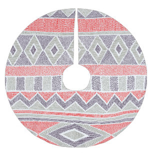 Ethnic Striped Tribal: Handmade Vintage Brushed Polyester Tree Skirt