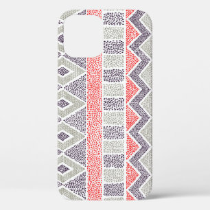 Ethnic Striped Tribal: Handmade Vintage iPhone 12 Case