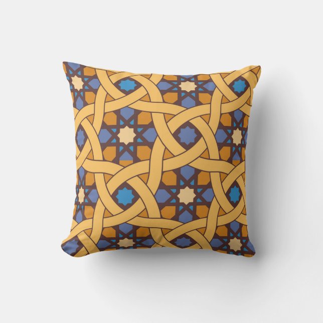 Ethnic Style Abstract Mosaic Pattern Cushion (Front)