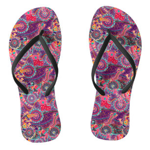 Ethnic Style Animal Pattern Flip Flops