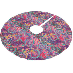 Ethnic Style Animal Pattern Monogram 2 Brushed Polyester Tree Skirt