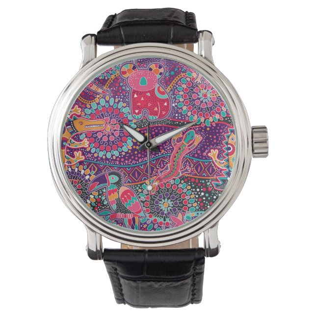 Ethnic Style Animal Pattern Watch (Front)
