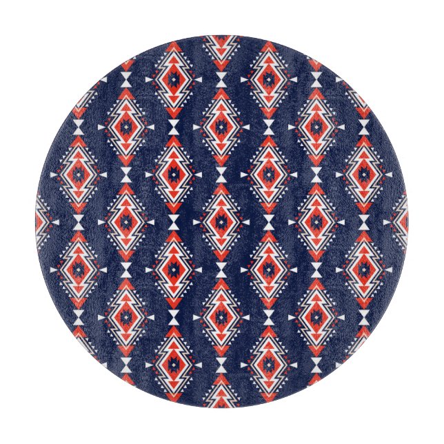 Ethnic style, geometric seamless pattern. cutting board (Front)