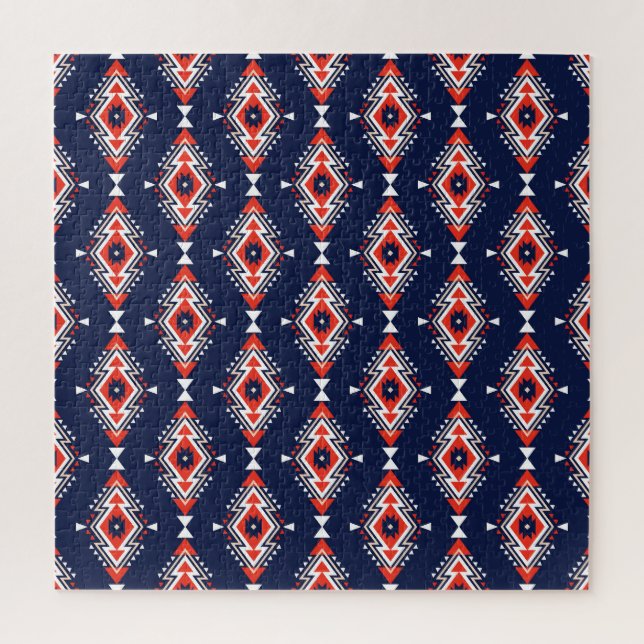 Ethnic style, geometric seamless pattern. jigsaw puzzle (Vertical)