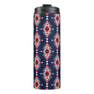 Ethnic style, geometric seamless pattern. thermal tumbler